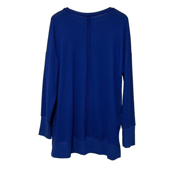 Gibson Nordstrom Sweater Size XLarge Royal Blue Long Tunic Length Rayon Stretch - Picture 4 of 4